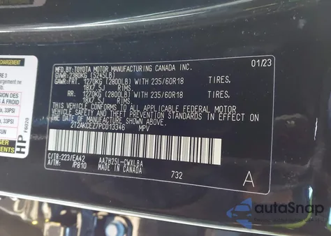 2023 Lexus Nx 350H z USA, uszkodzony, nr VIN 2T2AKCEZ7PC013346